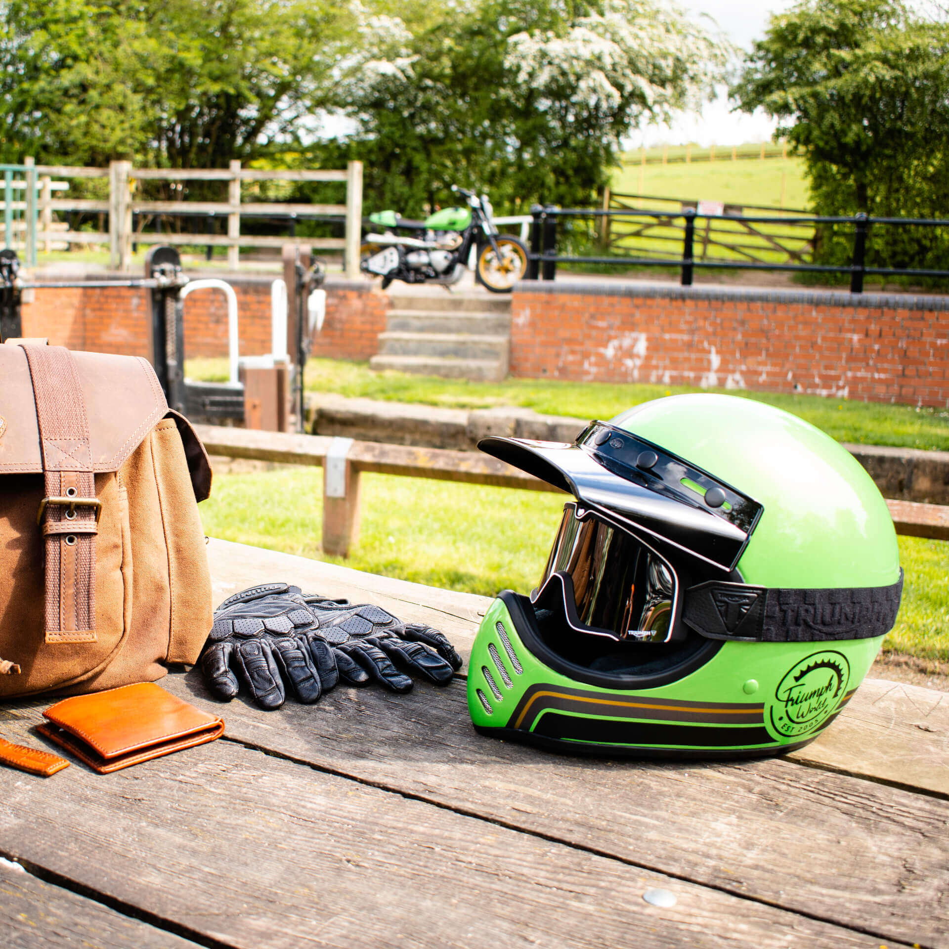 Motorbike helmet and accessories