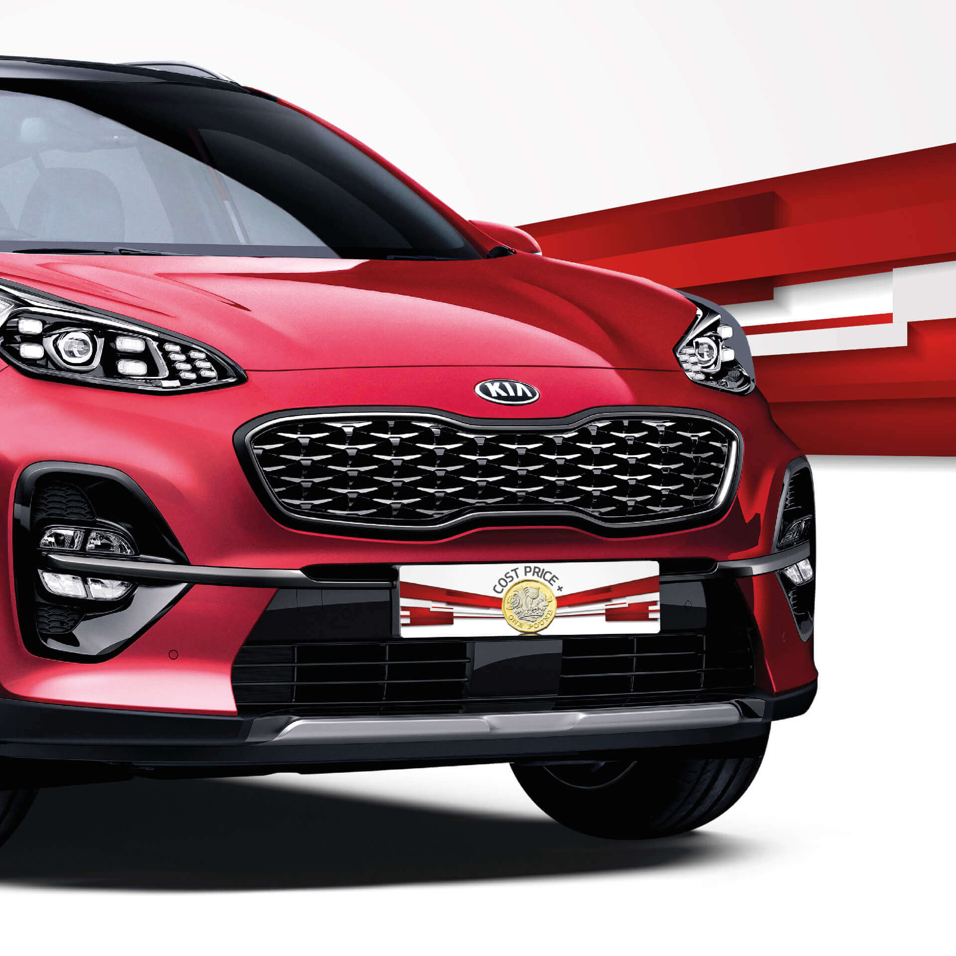 Red Kia Sportage Artwork Harratts